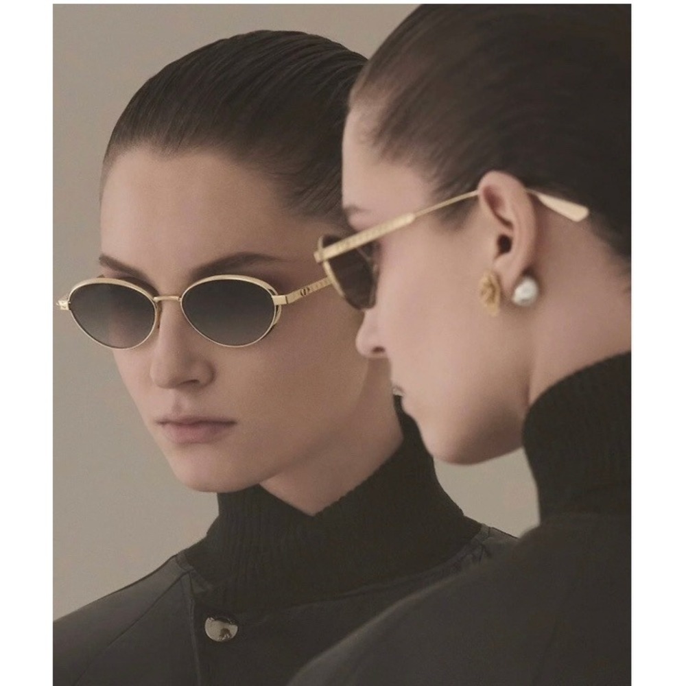 Dior DiorCannage R1U Gold Oval Sunglasses